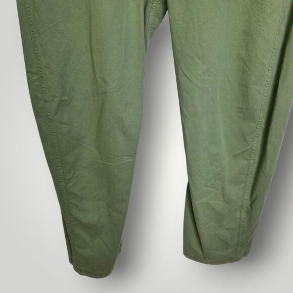 Rag & Bone Jones Barrel Leg Pants Olive Green 100% Cotton Size 8 - Picture 6 of 9